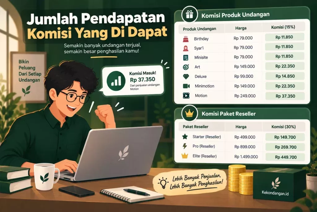 Jumlah Pendapatan Komisi Yang Di Dapat