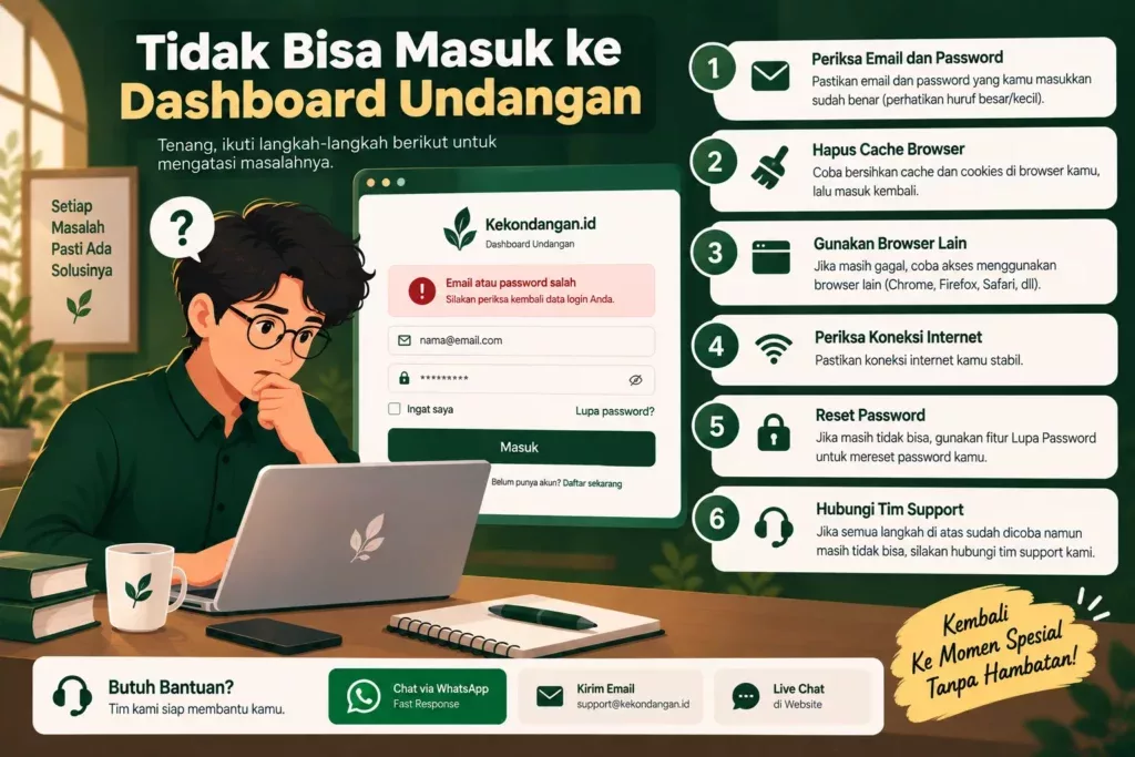 Tidak Bisa Masuk ke Dashboard Undangan